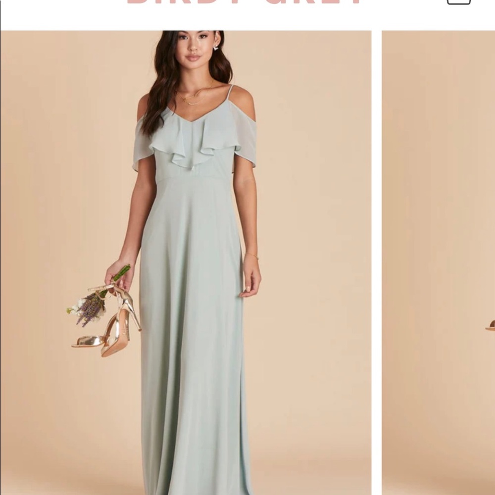 Birdy grey sage green bridesmaid dress!